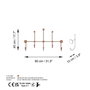 Wallity Iyon-C Gancho de pared de metal cobre